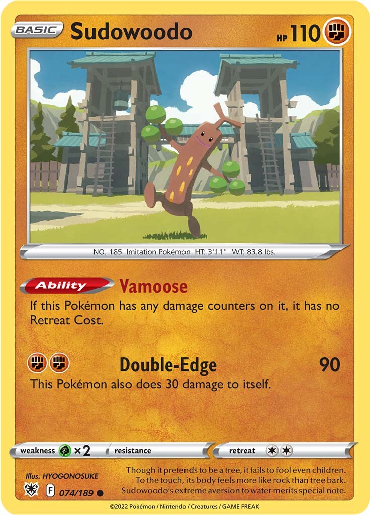 Sudowoodo (074/189) [Sword & Shield: Astral Radiance] | Anubis Games and Hobby