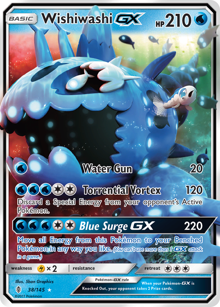 Wishiwashi GX (38/145) [Sun & Moon: Guardians Rising] | Anubis Games and Hobby