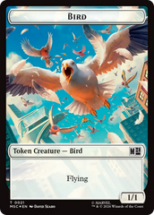Treasure (027) // Bird (021) Double-Sided Token (Surge Foil) [Marvel Super Heroes Commander Tokens] | Anubis Games and Hobby