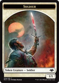 Soldier (004) // Serra the Benevolent Emblem (020) Double-Sided Token [Modern Horizons Tokens] | Anubis Games and Hobby