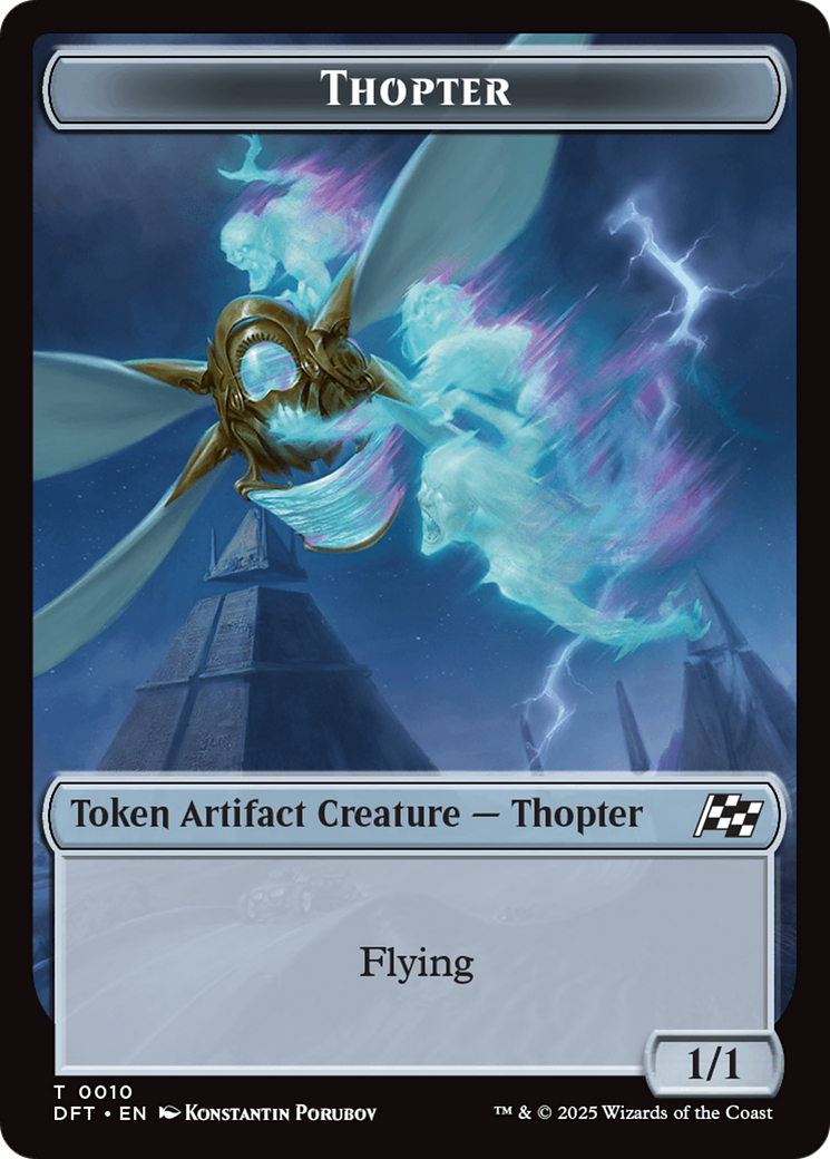 Cat // Thopter (0010) Double-Sided Token [Aetherdrift Tokens] | Anubis Games and Hobby