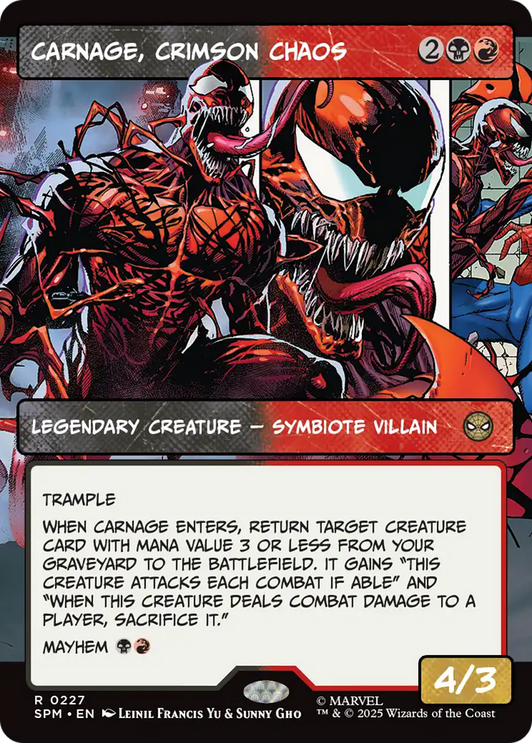 Carnage, Crimson Chaos (Borderless) [Marvel's Spider-Man] | Anubis Games and Hobby