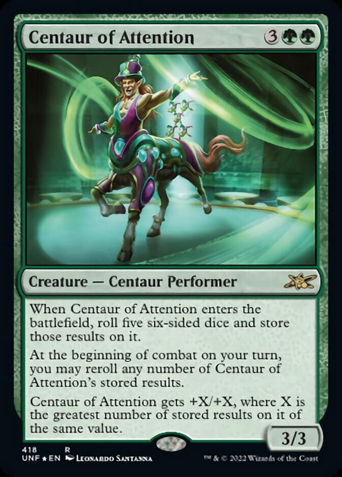 Centaur of Attention (Galaxy Foil) [Unfinity] | Anubis Games and Hobby