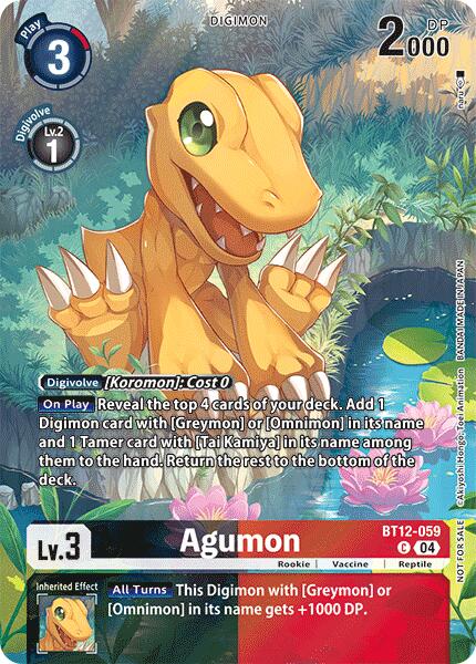 Agumon [BT12-059] - BT12-059 (Legend Pack 2024) [Across Time] | Anubis Games and Hobby