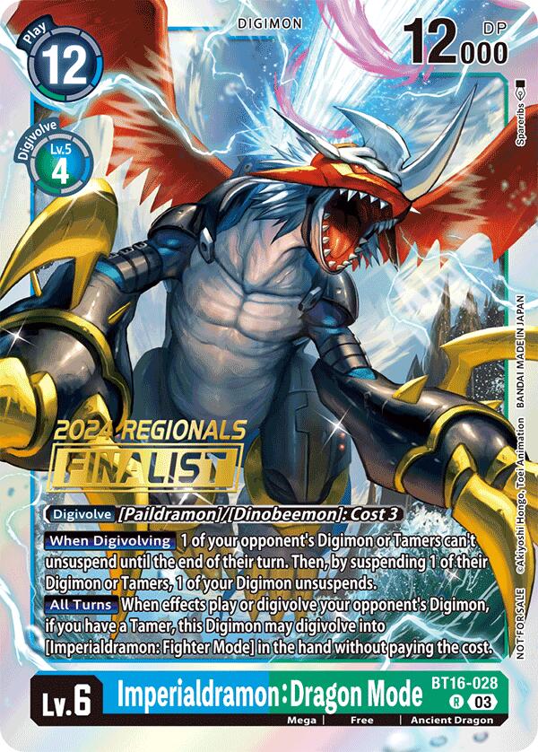 Imperialdramon: Dragon Mode [BT16-028] (2024 Regionals Finalist) [Beginning Observer] | Anubis Games and Hobby