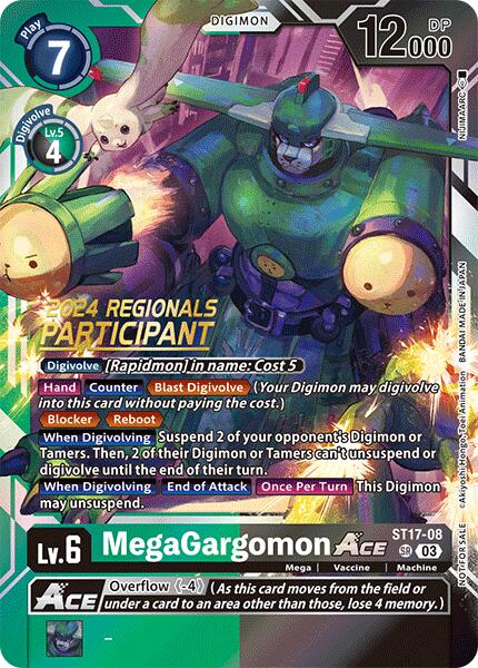 MegaGargomon ACE [ST17-08] (2024 Regionals Participant) [Starter Deck: Double Typhoon Advanced Deck Set] | Anubis Games and Hobby