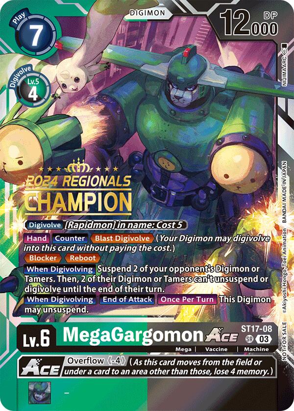 MegaGargomon ACE [ST17-08] (2024 Regionals Champion) [Starter Deck: Double Typhoon Advanced Deck Set] | Anubis Games and Hobby