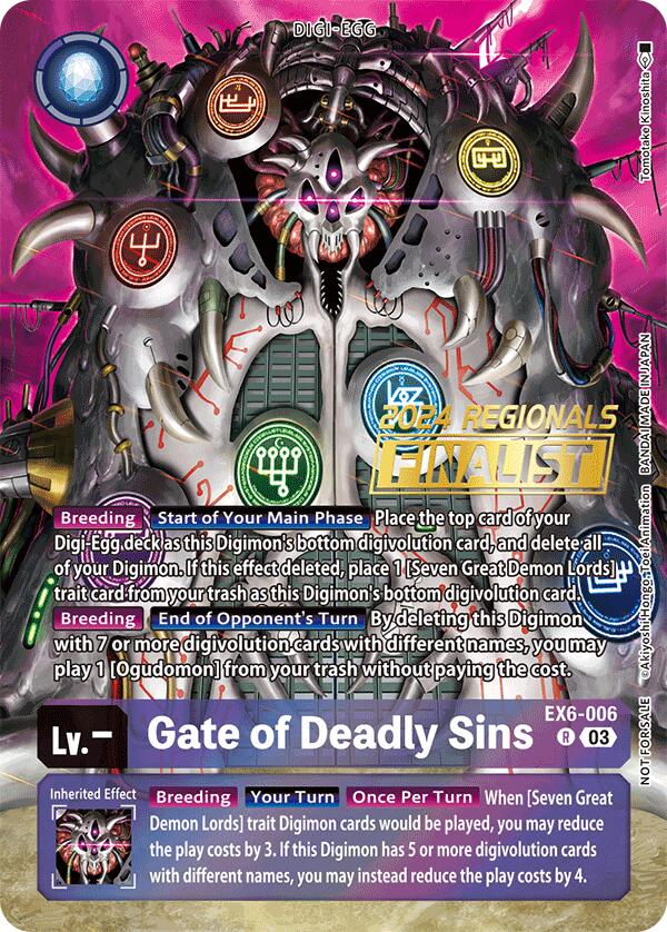 Gate of Deadly Sins [EX6-006] (2024 Regionals Finalist) [Infernal Ascension] | Anubis Games and Hobby