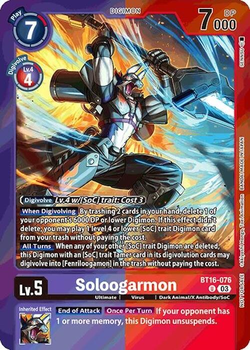 Soloogarmon [BT16-076] (Event Pack 7) [Beginning Observer] | Anubis Games and Hobby