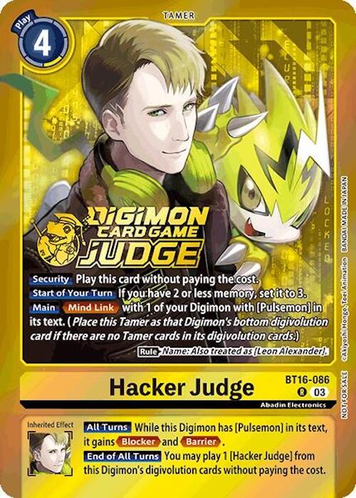 Hacker Judge [BT16-086] (Judge Pack 6) [Beginning Observer] | Anubis Games and Hobby