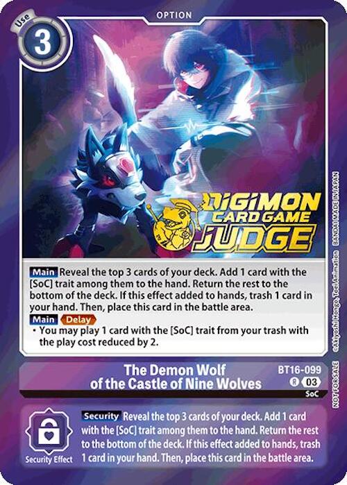 The Demon Wolf of the Castle of Nine Wolves [BT16-099] (Judge Pack 6) [Beginning Observer] | Anubis Games and Hobby