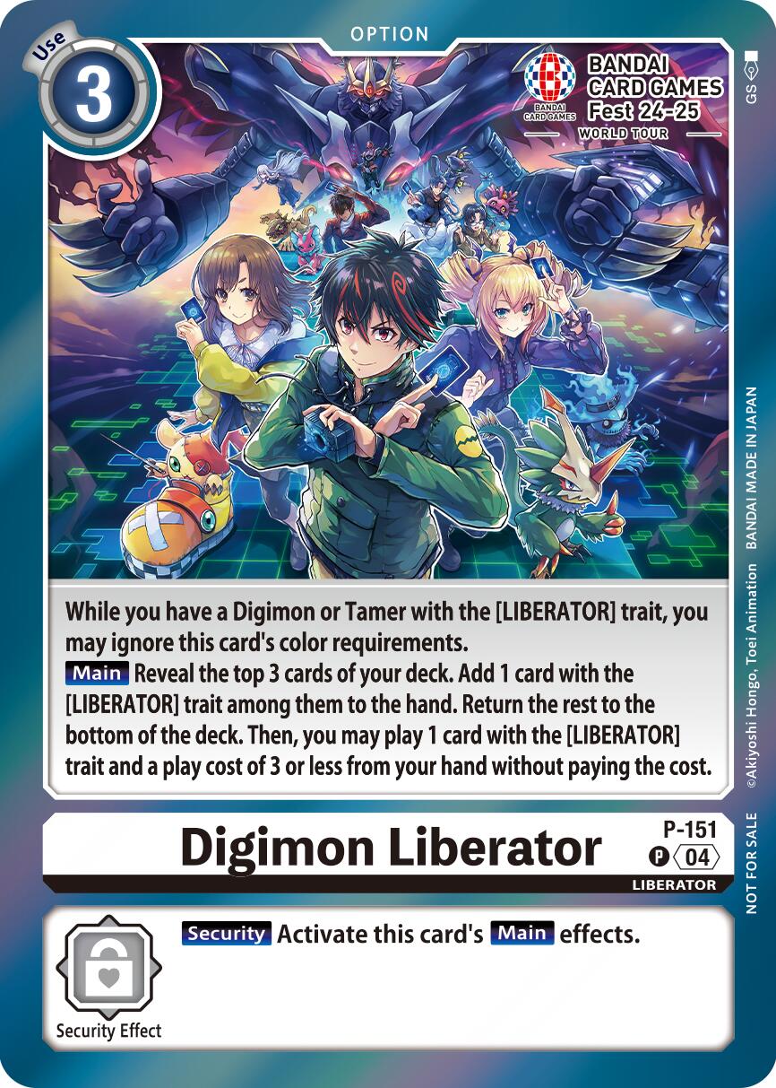 Digimon Liberator [P-151] - P-151 (BANDAI Card Games Fest 24-25 World Tour) [Promotional Cards] | Anubis Games and Hobby