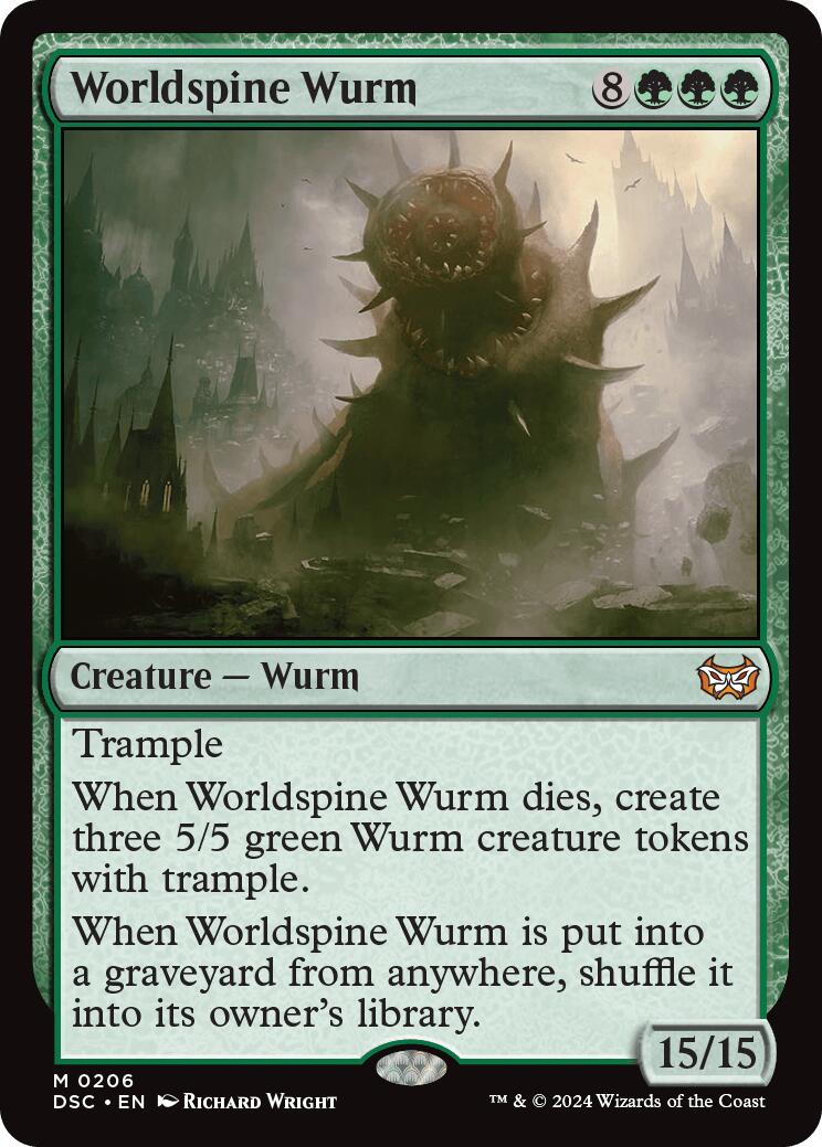 Worldspine Wurm [Duskmourn: House of Horror Commander] | Anubis Games and Hobby