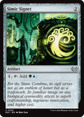 Simic Signet [Duskmourn: House of Horror Commander] | Anubis Games and Hobby