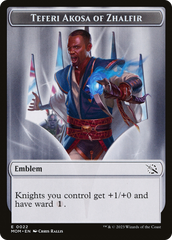 Treasure (20) // Teferi Akosa of Zhalfir Emblem Double-Sided Token [March of the Machine Tokens] | Anubis Games and Hobby