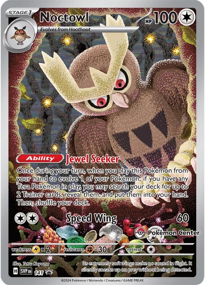 Noctowl (141) (Pokemon Center Exclusive) [Scarlet & Violet: Black Star Promos] | Anubis Games and Hobby
