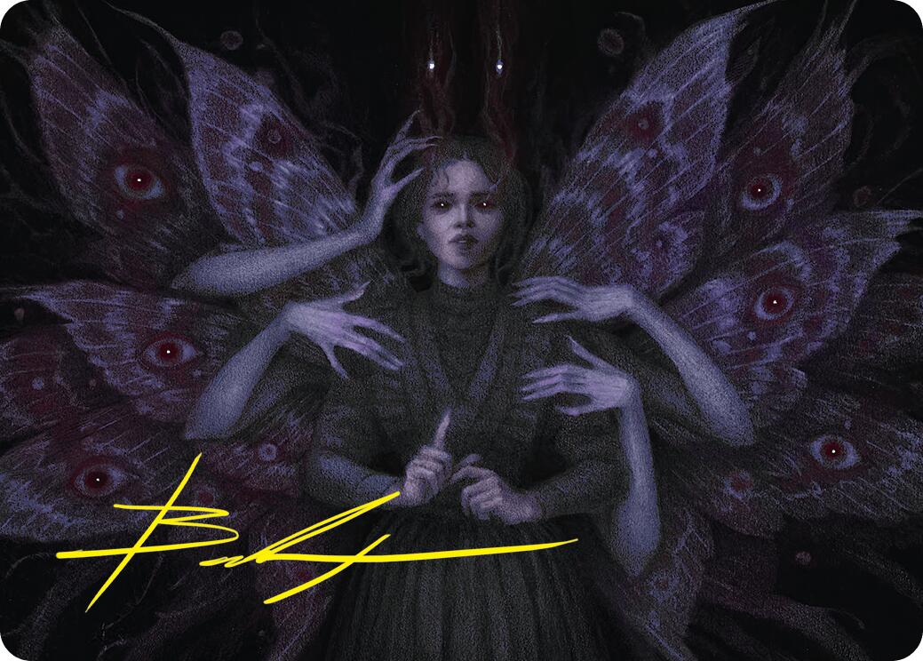 Demonic Counsel Art Card (7/54) (Gold-Stamped Signature) [Duskmourn: House of Horror Art Series] | Anubis Games and Hobby