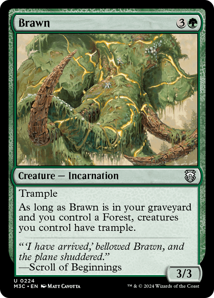 Brawn (Ripple Foil) [Modern Horizons 3 Commander] | Anubis Games and Hobby
