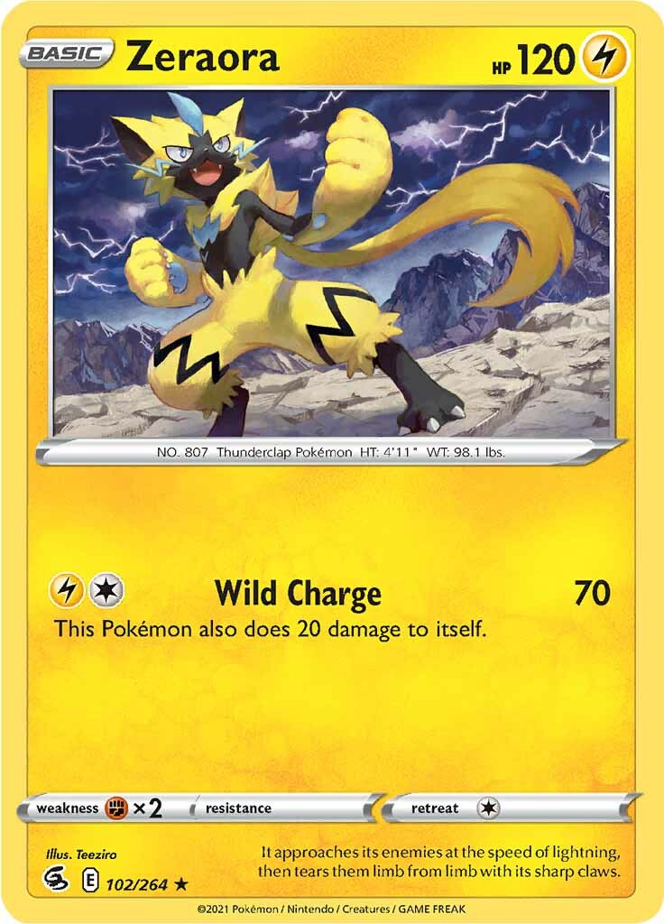 Zeraora (102/264) [Sword & Shield: Fusion Strike] | Anubis Games and Hobby