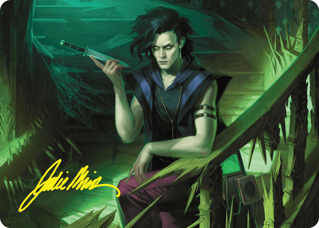 Winter, Misanthropic Guide Art Card (Gold-Stamped Signature) [Duskmourn: House of Horror Art Series] | Anubis Games and Hobby
