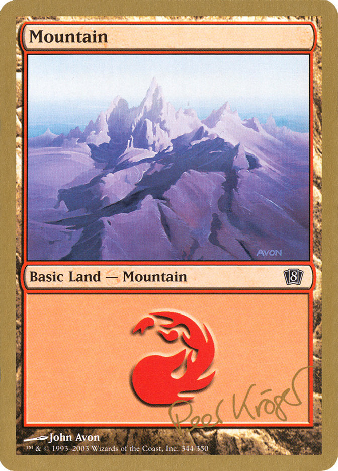 Mountain (344) (Peer Kroger) [World Championship Decks 2003] | Anubis Games and Hobby