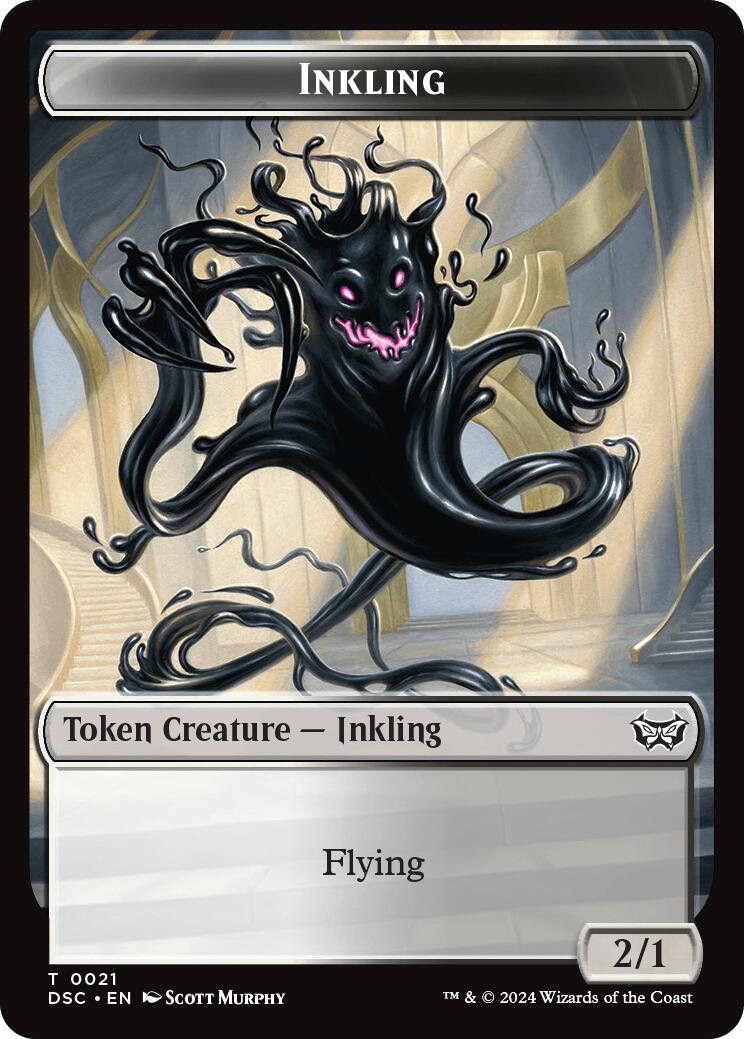 Inkling // Scarecrow Double-Sided Token [Duskmourn: House of Horror Commander Tokens] | Anubis Games and Hobby