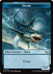 Shark // Copy Double-Sided Token [Duskmourn: House of Horror Commander Tokens] | Anubis Games and Hobby