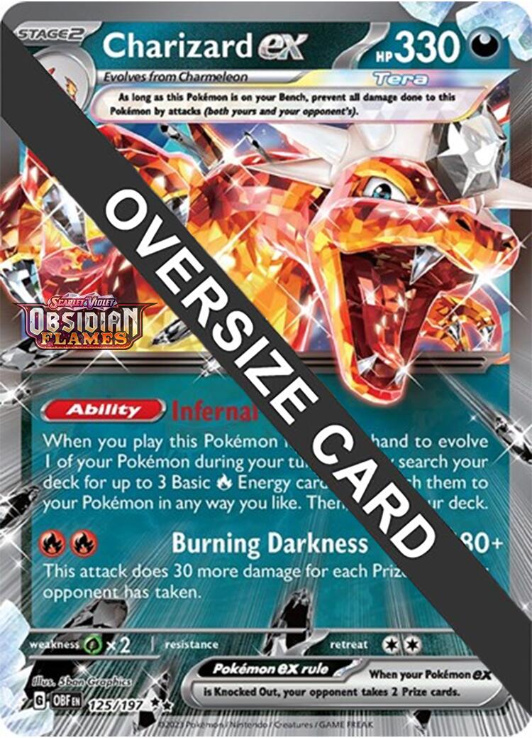 Charizard ex (125/197 - Jumbo Card) [Scarlet & Violet: Obsidian Flames] | Anubis Games and Hobby