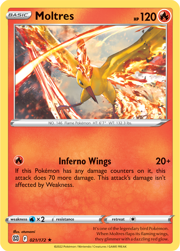 Moltres (021/172) (Theme Deck Exclusive) [Sword & Shield: Brilliant Stars] | Anubis Games and Hobby