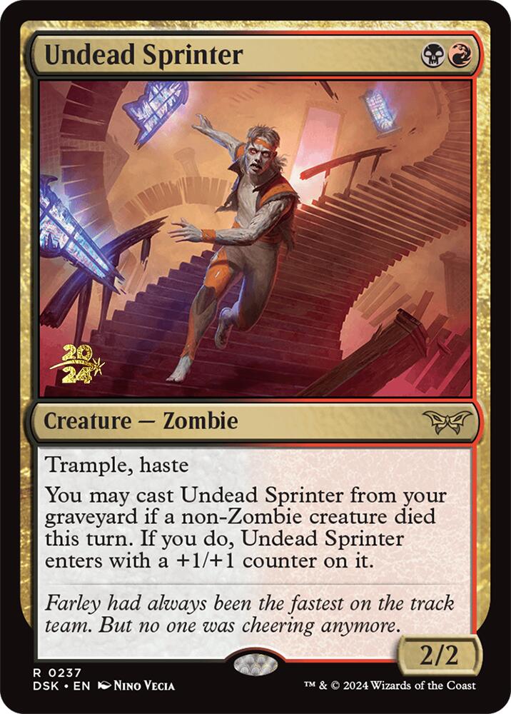 Undead Sprinter [Duskmourn: House of Horror Prerelease Promos] | Anubis Games and Hobby