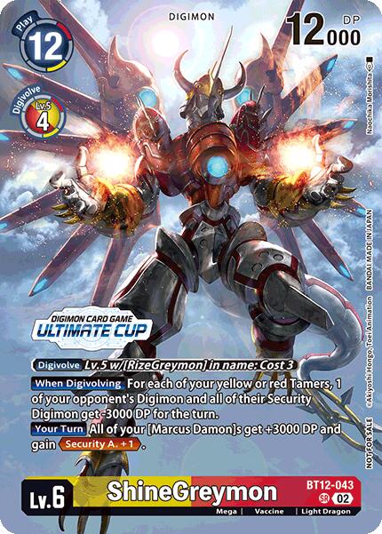 ShineGreymon [BT12-043] (Ultimate Cup 2024) [Across Time] | Anubis Games and Hobby