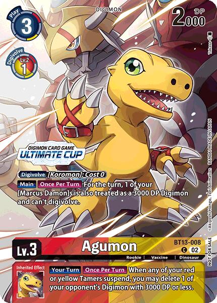 Agumon [BT13-008] (Ultimate Cup 2024) [Versus Royal Knights Booster] | Anubis Games and Hobby