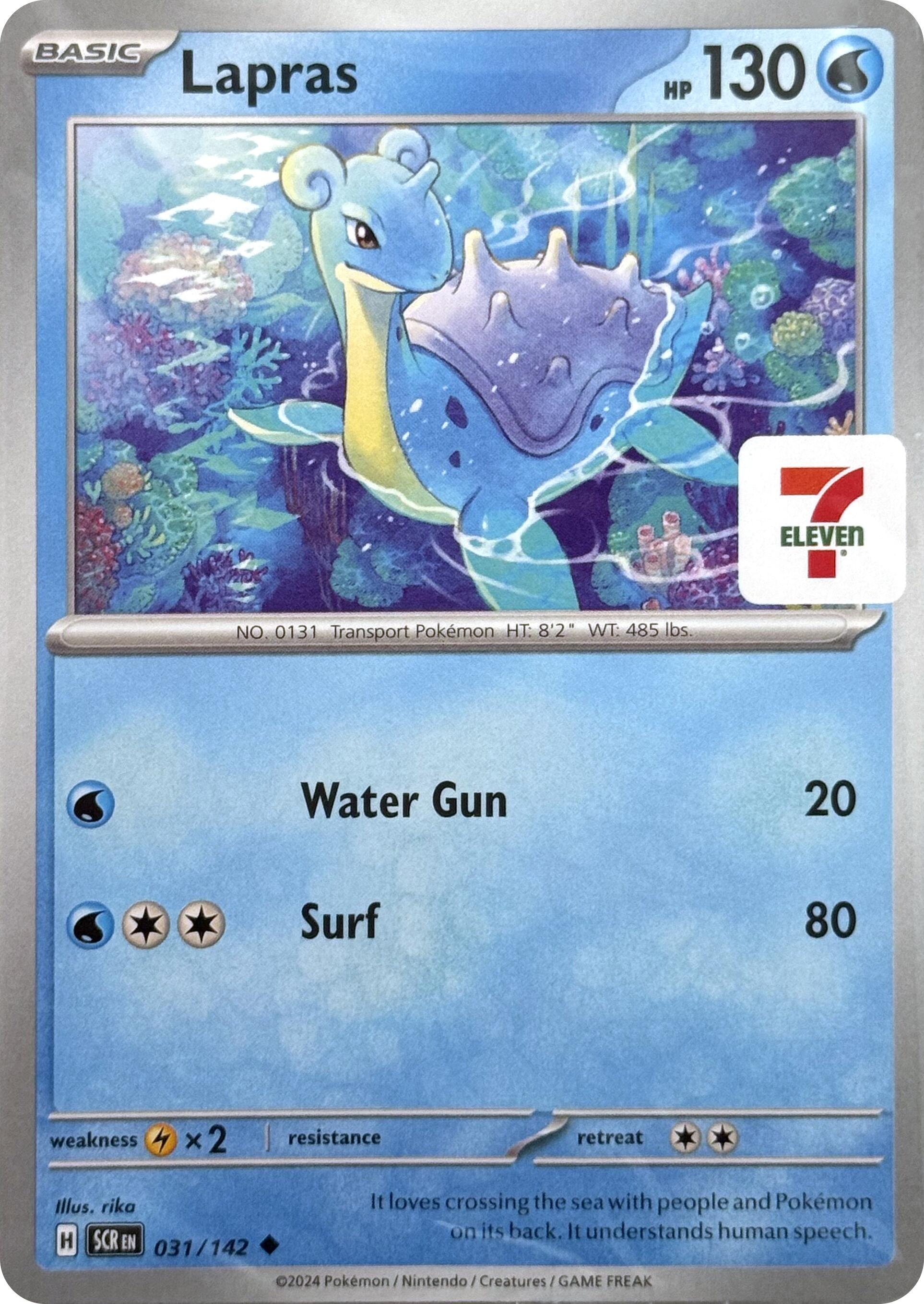 Lapras (031/142) (7-Eleven Promo) [Miscellaneous Cards] | Anubis Games and Hobby