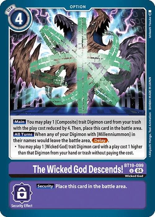 The Wicked God Descends! [BT19-099] [Release Special Booster 2.0] | Anubis Games and Hobby