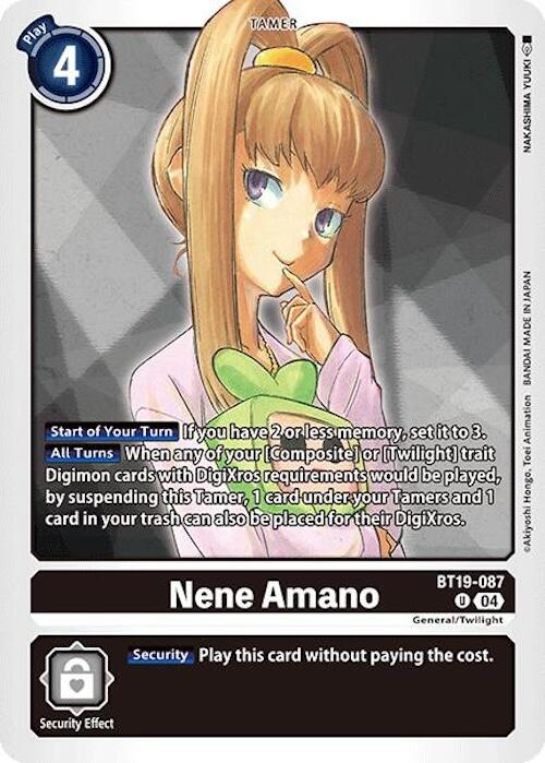 Nene Amano [BT19-087] [Release Special Booster Ver.2.0] | Anubis Games and Hobby