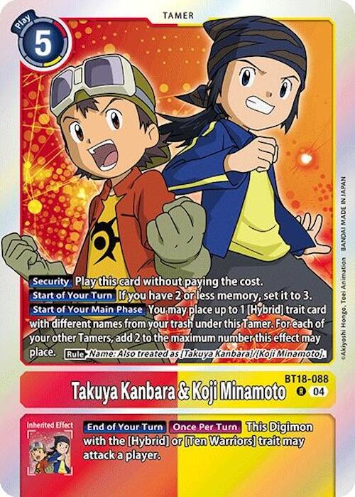 Takuya Kanbara & Koji Minamoto [BT18-088] [Release Special Booster 2.0] | Anubis Games and Hobby