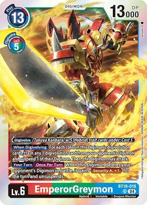 EmperorGreymon [BT18-018] [Release Special Booster Ver.2.0] | Anubis Games and Hobby