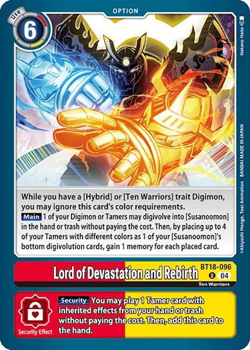 Lord of Devastation and Rebirth [BT18-096] [Release Special Booster 2.0] | Anubis Games and Hobby