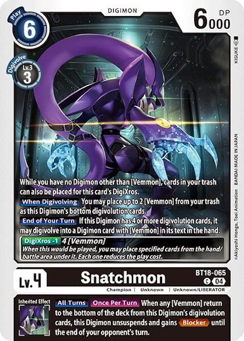 Snatchmon [BT18-065] [Release Special Booster 2.0] | Anubis Games and Hobby