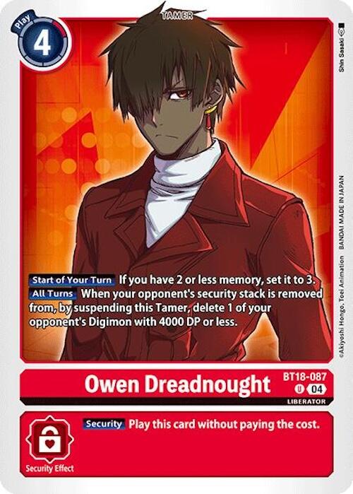 Owen Dreadnought [BT18-087] [Release Special Booster 2.0] | Anubis Games and Hobby