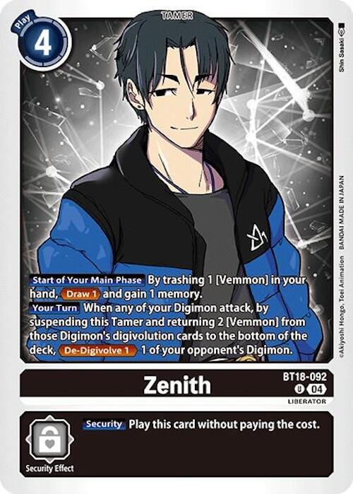 Zenith [BT18-092] [Release Special Booster 2.0] | Anubis Games and Hobby