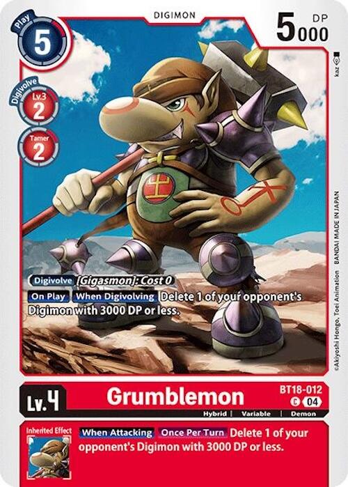 Grumblemon [BT18-012] [Release Special Booster 2.0] | Anubis Games and Hobby