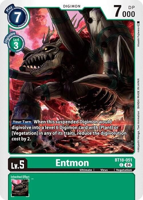 Entmon [BT18-051] [Release Special Booster 2.0] | Anubis Games and Hobby