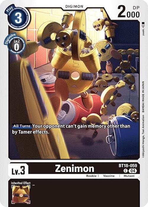 Zenimon [BT18-059] [Release Special Booster 2.0] | Anubis Games and Hobby