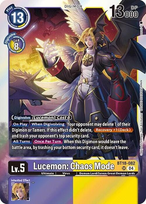 Lucemon: Chaos Mode [BT18-082] [Release Special Booster Ver.2.0] | Anubis Games and Hobby
