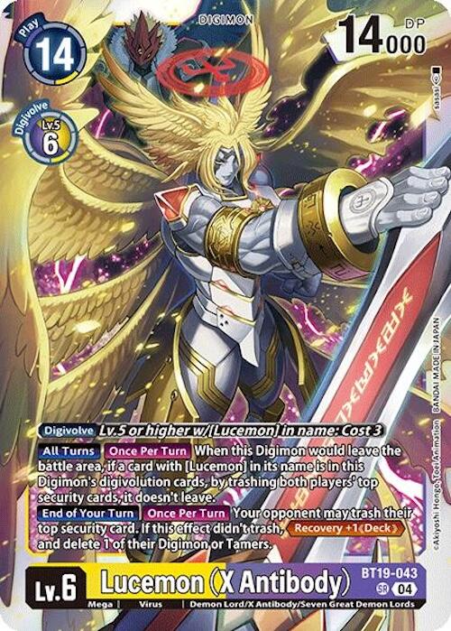 Lucemon (X Antibody) [BT19-043] [Release Special Booster 2.0] | Anubis Games and Hobby