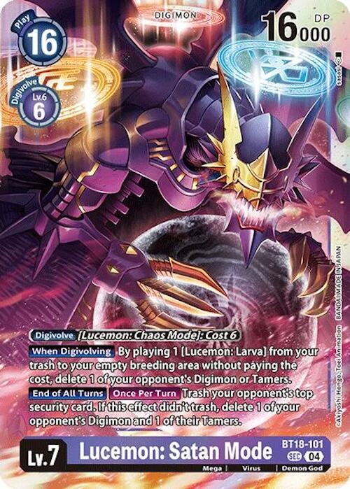 Lucemon: Satan Mode [BT18-101] [Release Special Booster 2.0] | Anubis Games and Hobby