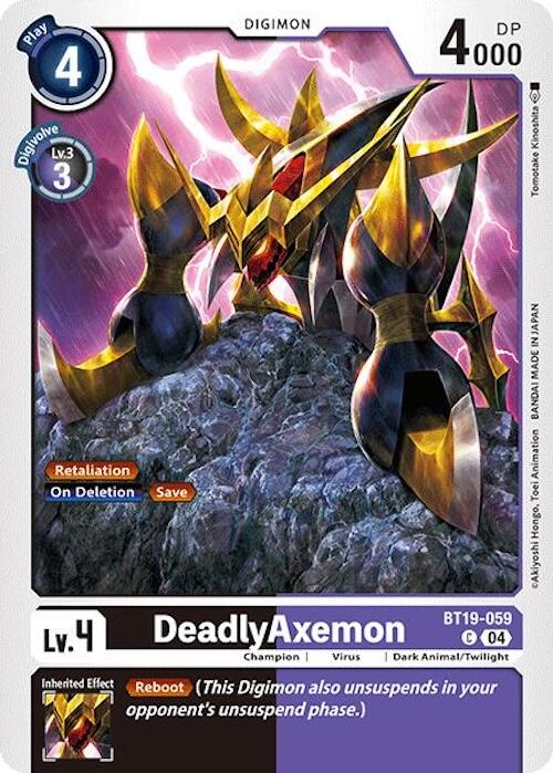 DeadlyAxemon [BT19-059] [Release Special Booster 2.0] | Anubis Games and Hobby