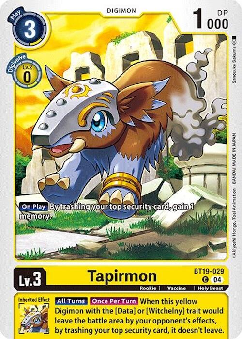 Tapirmon [BT19-029] [Release Special Booster 2.0] | Anubis Games and Hobby