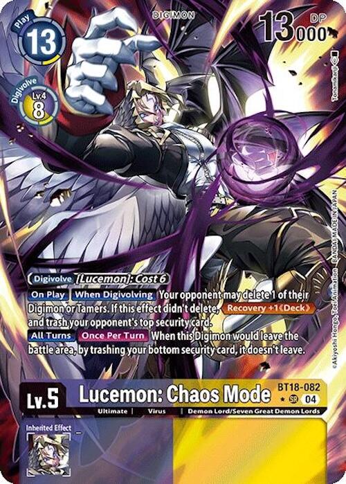 Lucemon: Chaos Mode [BT18-082] (Alternate Art) [Release Special Booster 2.0] | Anubis Games and Hobby